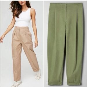 WILFRED FREE Day Off Pant Khaki Green Size 6 Aritzia